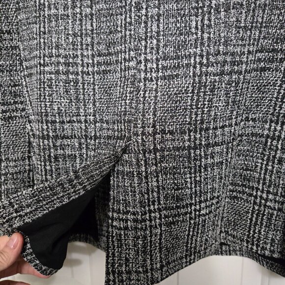 Nine West Gray Plaid Blazer | Women’s Large | Classic One-Button Business Jacket - Picture 5 of 11